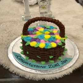 flower basket cake design
